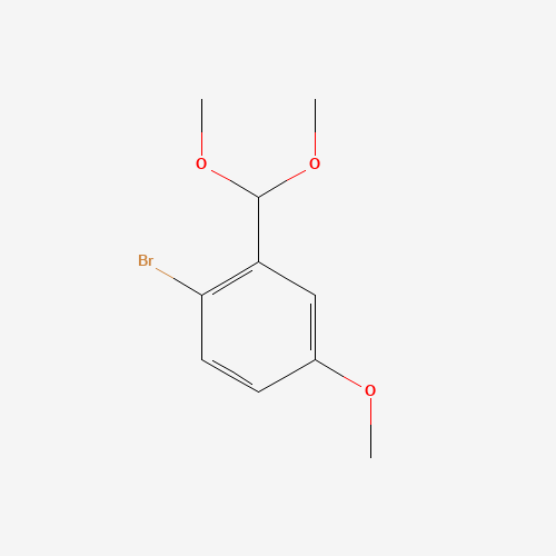 1-bromo-2-(dimethoxymethyl)-4-methoxybenzene (CAS: 181780-66-5) - Chemical Structure and Molecular Formula 