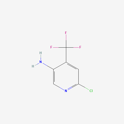 6-chloro-4-(trifluoromethyl)pyridin-3-amine (CAS: 1211590-44-1) - Chemical Structure and Molecular Formula 