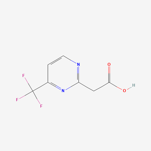 2-[4-(trifluoromethyl)pyrimidin-2-yl]acetic acid (CAS: 944903-22-4) - Chemical Structure and Molecular Formula 