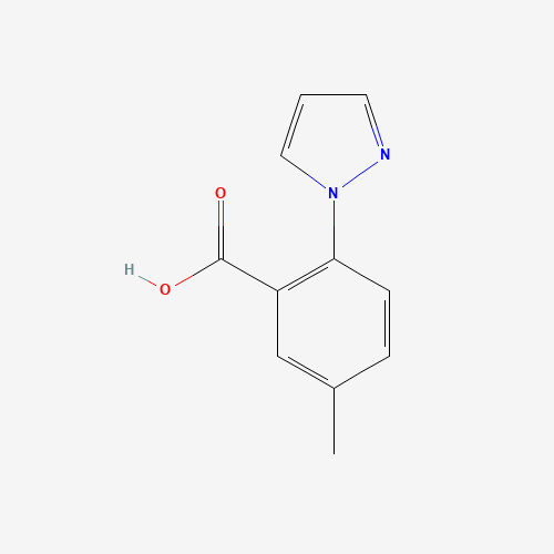 5-methyl-2-pyrazol-1-ylbenzoic acid (CAS: 1214622-46-4) - Chemical Structure and Molecular Formula 