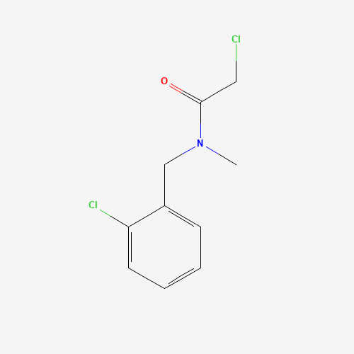 2-chloro-N-[(2-chlorophenyl)methyl]-N-methylacetamide (CAS: 1034708-84-3) - Chemical Structure and Molecular Formula 