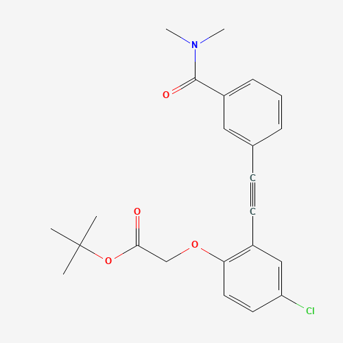 tert-butyl 2-[4-chloro-2-[2-[3-(dimethylcarbamoyl)phenyl]ethynyl]phenoxy]acetate (CAS: 1240288-28-1) - Related Chemical Product