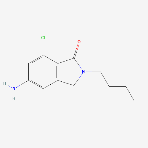 5-amino-2-butyl-7-chloro-3H-isoindol-1-one (CAS: 1356066-66-4) - Chemical Structure and Molecular Formula 