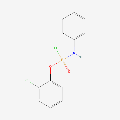 N-[chloro-(2-chlorophenoxy)phosphoryl]aniline (CAS: 69320-80-5) - Chemical Structure and Molecular Formula 