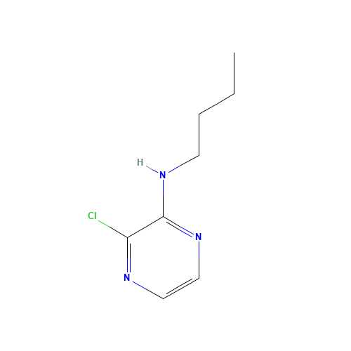 N-butyl-3-chloropyrazin-2-amine (CAS: 1250679-34-5) - Chemical Structure and Molecular Formula 