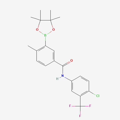 N-[4-chloro-3-(trifluoromethyl)phenyl]-4-methyl-3-(4,4,5,5-tetramethyl-1,3,2-dioxaborolan-2-yl)benzamide (CAS: 882678-70-8) - Related Chemical Product