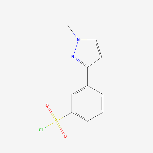 3-(1-methylpyrazol-3-yl)benzenesulfonyl chloride (CAS: 912569-59-6) - Chemical Structure and Molecular Formula 