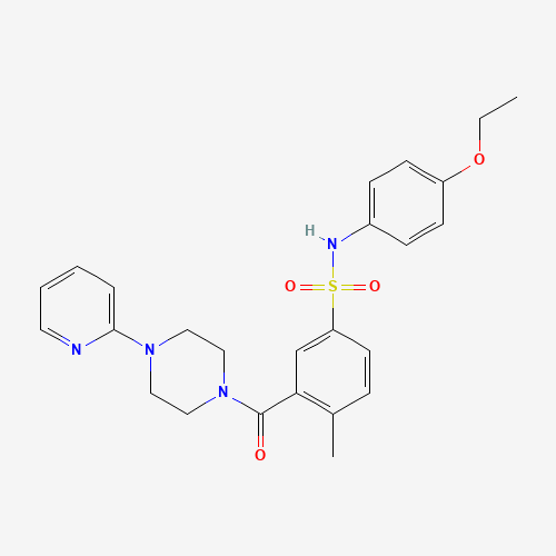 N-(4-ethoxyphenyl)-4-methyl-3-(4-pyridin-2-ylpiperazine-1-carbonyl)benzenesulfonamide (CAS: 1147524-98-8) - Related Chemical Product