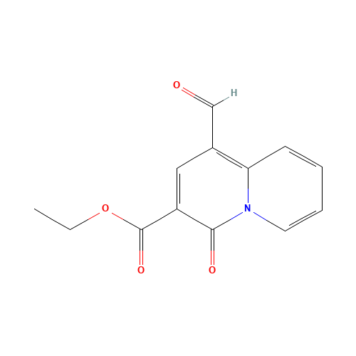 ethyl 1-formyl-4-oxoquinolizine-3-carboxylate (CAS: 337909-10-1) - Chemical Structure and Molecular Formula 
