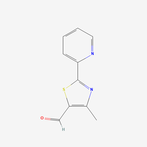 4-methyl-2-pyridin-2-yl-1,3-thiazole-5-carbaldehyde (CAS: 1083224-02-5) - Chemical Structure and Molecular Formula 