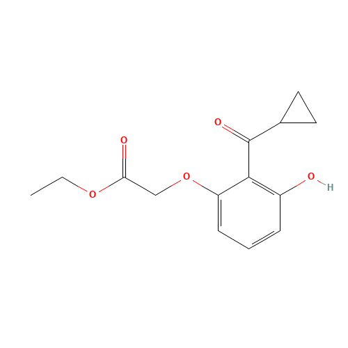 ethyl 2-[2-(cyclopropanecarbonyl)-3-hydroxyphenoxy]acetate (CAS: 279230-72-7) - Related Chemical Product