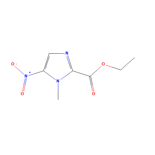 ethyl 1-methyl-5-nitroimidazole-2-carboxylate (CAS: 1564-49-4) - Chemical Structure and Molecular Formula 