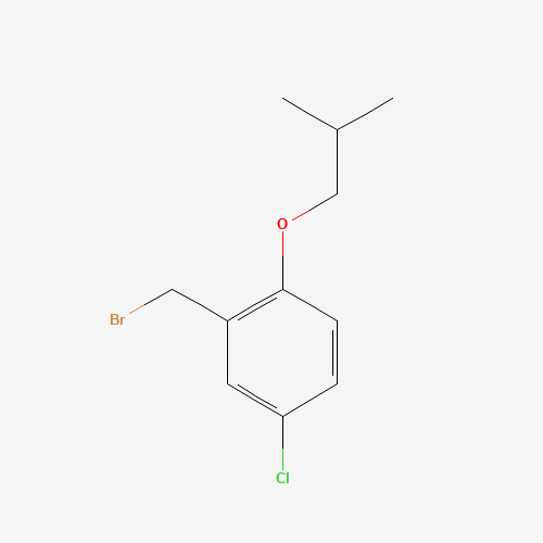 2-(bromomethyl)-4-chloro-1-(2-methylpropoxy)benzene (CAS: 1035201-85-4) - Chemical Structure and Molecular Formula 