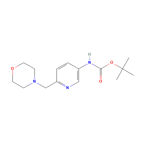 tert-butyl N-[6-(morpholin-4-ylmethyl)pyridin-3-yl]carbamate (CAS: 1203486-73-0) - Chemical Structure and Molecular Formula 