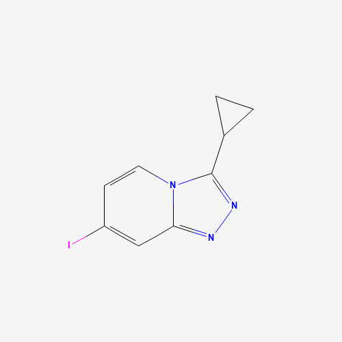 3-cyclopropyl-7-iodo-[1,2,4]triazolo[4,3-a]pyridine (CAS: 1057393-49-3) - Chemical Structure and Molecular Formula 