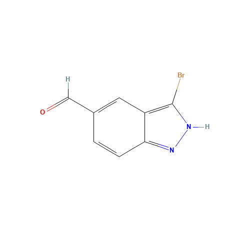 3-bromo-2H-indazole-5-carbaldehyde (CAS: 1086391-08-3) - Chemical Structure and Molecular Formula 