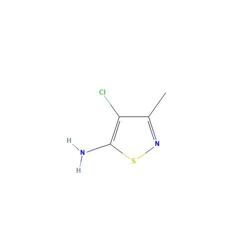 4-chloro-3-methyl-1,2-thiazol-5-amine (CAS: 96841-04-2) - Chemical Structure and Molecular Formula 