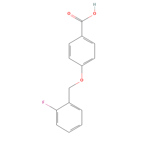 4-[(2-fluorophenyl)methoxy]benzoic acid (CAS: 405-24-3) - Chemical Structure and Molecular Formula 