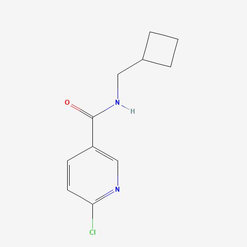 6-chloro-N-(cyclobutylmethyl)pyridine-3-carboxamide (CAS: 585544-27-0) - Chemical Structure and Molecular Formula 