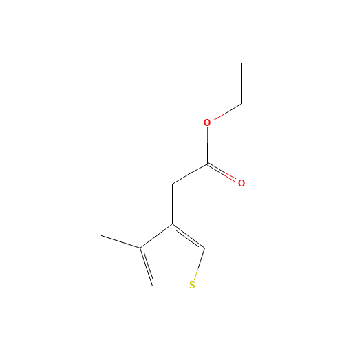 ethyl 2-(4-methylthiophen-3-yl)acetate (CAS: 500166-10-9) - Chemical Structure and Molecular Formula 