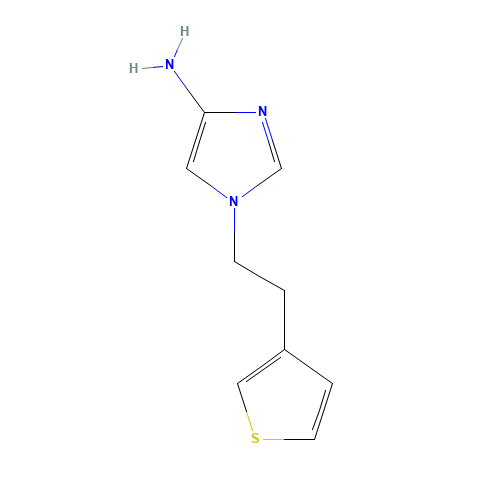 1-(2-thiophen-3-ylethyl)imidazol-4-amine (CAS: 1200606-81-0) - Chemical Structure and Molecular Formula 