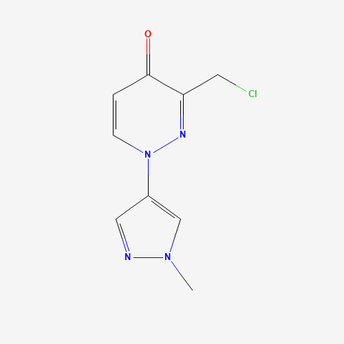3-(chloromethyl)-1-(1-methylpyrazol-4-yl)pyridazin-4-one (CAS: 1314388-85-6) - Chemical Structure and Molecular Formula 