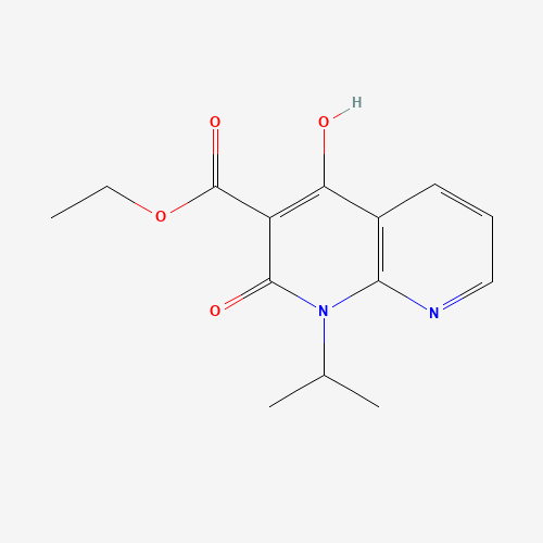 ethyl 4-hydroxy-2-oxo-1-propan-2-yl-1,8-naphthyridine-3-carboxylate (CAS: 1253790-69-0) - Chemical Structure and Molecular Formula 