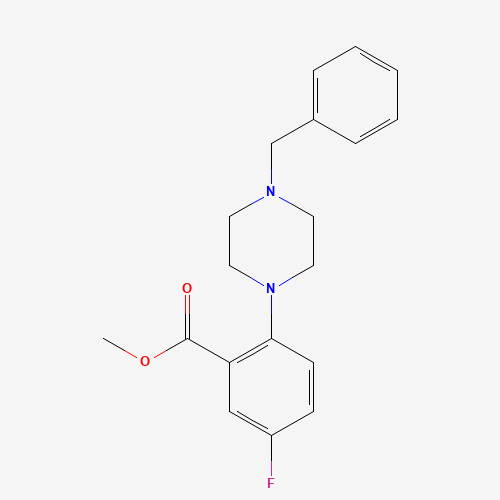methyl 2-(4-benzylpiperazin-1-yl)-5-fluorobenzoate (CAS: 1256633-30-3) - Chemical Structure and Molecular Formula 