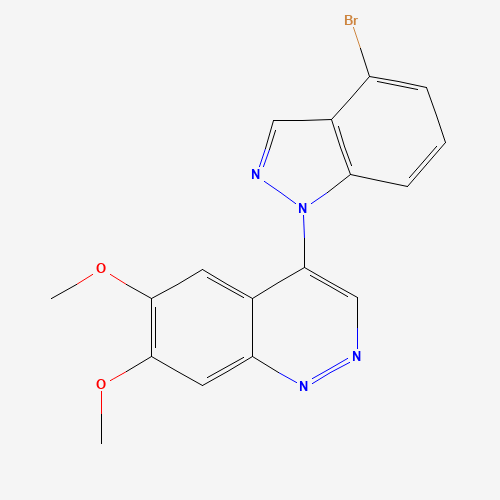 4-(4-bromoindazol-1-yl)-6,7-dimethoxycinnoline (CAS: 947694-53-3) - Chemical Structure and Molecular Formula 