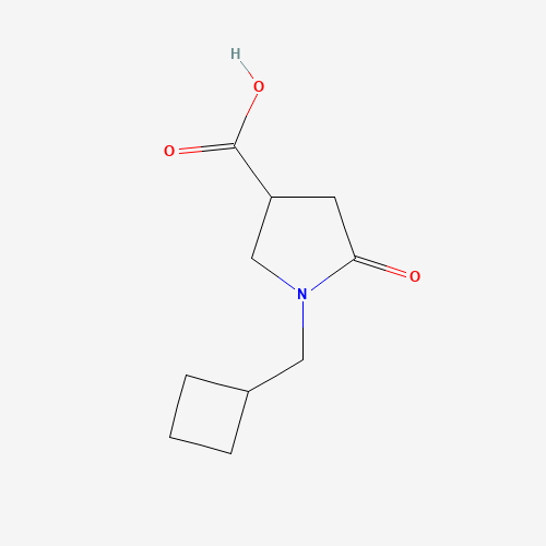 1-(cyclobutylmethyl)-5-oxopyrrolidine-3-carboxylic acid (CAS: 1095669-04-7) - Chemical Structure and Molecular Formula 