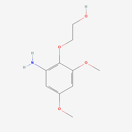 2-(2-amino-4,6-dimethoxyphenoxy)ethanol (CAS: 1373669-77-2) - Chemical Structure and Molecular Formula 