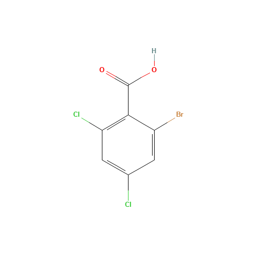 2-bromo-4,6-dichlorobenzoic acid (CAS: 650598-43-9) - Chemical Structure and Molecular Formula 