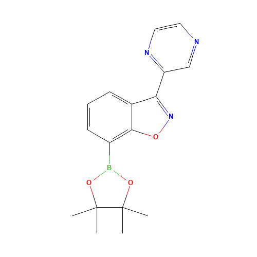 3-pyrazin-2-yl-7-(4,4,5,5-tetramethyl-1,3,2-dioxaborolan-2-yl)-1,2-benzoxazole (CAS: 1428881-41-7) - Related Chemical Product
