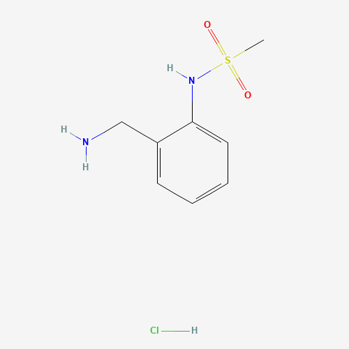 N-[2-(aminomethyl)phenyl]methanesulfonamide;hydrochloride (CAS: 1170256-90-2) - Chemical Structure and Molecular Formula 