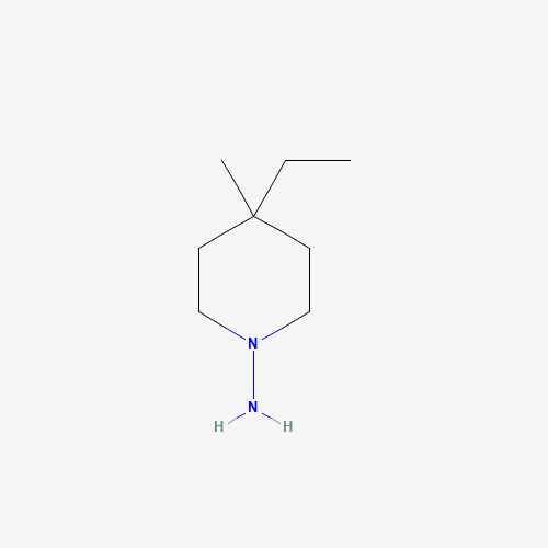 4-ethyl-4-methylpiperidin-1-amine (CAS: 947696-40-4) - Chemical Structure and Molecular Formula 