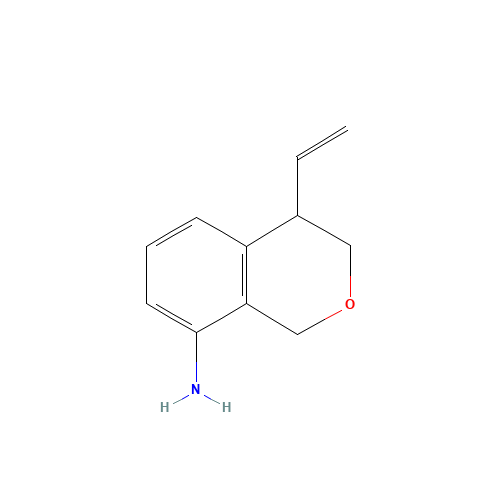 4-ethenyl-3,4-dihydro-1H-isochromen-8-amine (CAS: 1374574-78-3) - Chemical Structure and Molecular Formula 