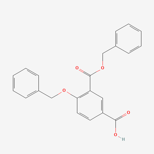 4-phenylmethoxy-3-phenylmethoxycarbonylbenzoic acid (CAS: 433736-14-2) - Chemical Structure and Molecular Formula 