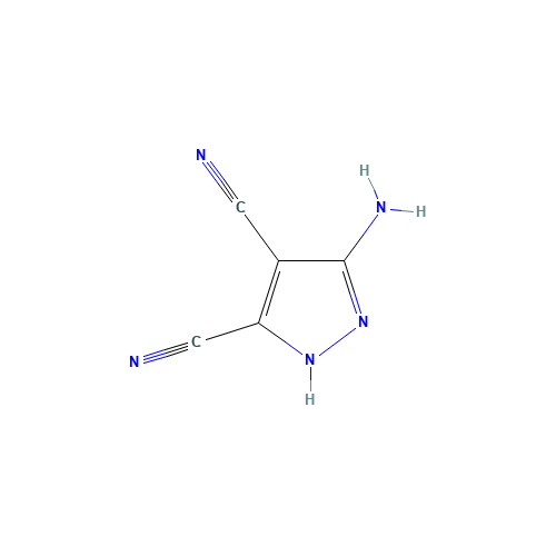 3-amino-1H-pyrazole-4,5-dicarbonitrile (CAS: 54385-49-8) - Chemical Structure and Molecular Formula 