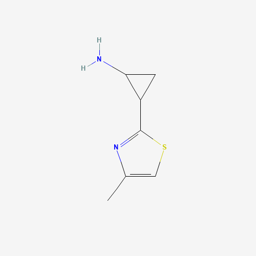 2-(4-methyl-1,3-thiazol-2-yl)cyclopropan-1-amine (CAS: 933713-14-5) - Chemical Structure and Molecular Formula 
