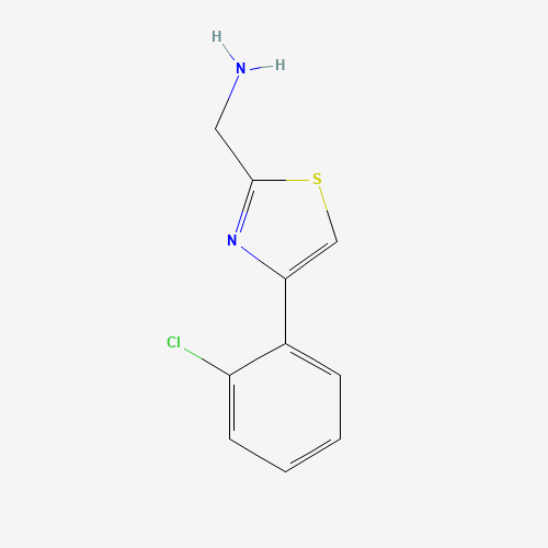 [4-(2-chlorophenyl)-1,3-thiazol-2-yl]methanamine (CAS: 643723-55-1) - Chemical Structure and Molecular Formula 