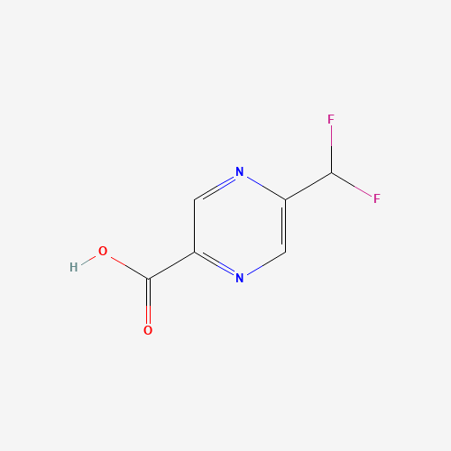 5-(difluoromethyl)pyrazine-2-carboxylic acid (CAS: 1174321-06-2) - Chemical Structure and Molecular Formula 