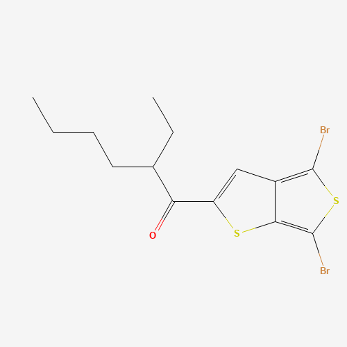 1-(4,6-dibromothieno[2,3-c]thiophen-2-yl)-2-ethylhexan-1-one (CAS: 1194605-76-9) - Chemical Structure and Molecular Formula 