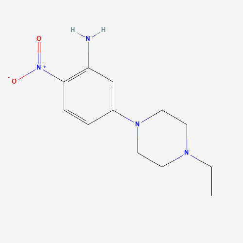 5-(4-ethylpiperazin-1-yl)-2-nitroaniline (CAS: 23470-40-8) - Chemical Structure and Molecular Formula 