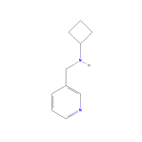 N-(pyridin-3-ylmethyl)cyclobutanamine (CAS: 185509-76-6) - Chemical Structure and Molecular Formula 