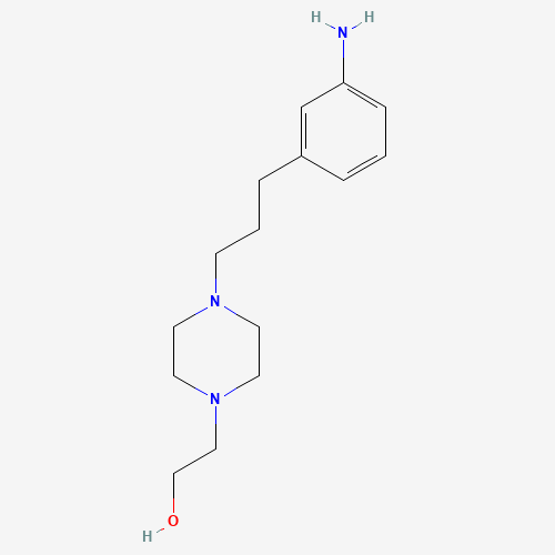 2-[4-[3-(3-aminophenyl)propyl]piperazin-1-yl]ethanol (CAS: 925921-56-8) - Chemical Structure and Molecular Formula 