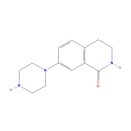 7-piperazin-1-yl-3,4-dihydro-2H-isoquinolin-1-one (CAS: 182199-00-4) - Chemical Structure and Molecular Formula 