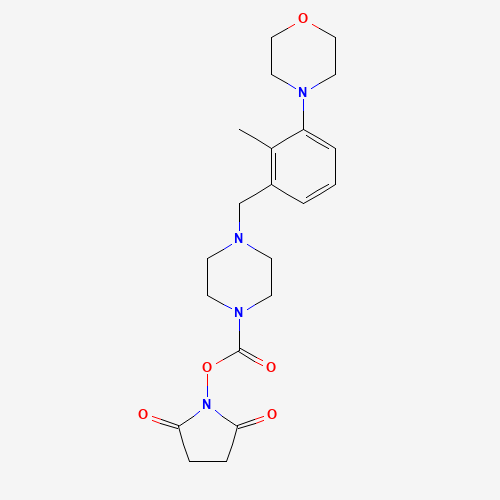 (2,5-dioxopyrrolidin-1-yl) 4-[(2-methyl-3-morpholin-4-ylphenyl)methyl]piperazine-1-carboxylate (CAS: 1460032-95-4) - Related Chemical Product