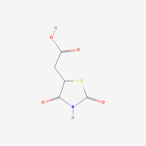 2-(2,4-dioxo-1,3-thiazolidin-5-yl)acetic acid (CAS: 875-97-8) - Chemical Structure and Molecular Formula 