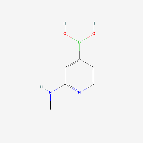 [2-(methylamino)pyridin-4-yl]boronic acid (CAS: 1214879-88-5) - Chemical Structure and Molecular Formula 