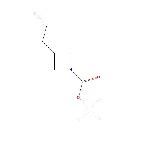 tert-butyl 3-(2-iodoethyl)azetidine-1-carboxylate (CAS: 158602-36-9) - Chemical Structure and Molecular Formula 
